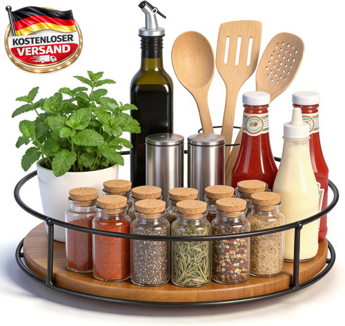 Drehbarer holz organizer 23cm - drehbarer,