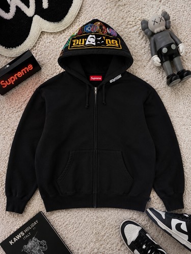 Supreme patches zip - up, hooded