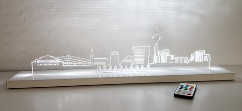 Led skyline düsseldorf weiß - led-skyline,