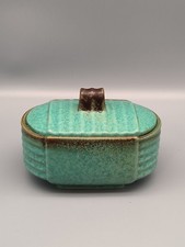 Art Deco Keramik Dose Türkis