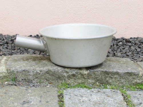 Alte kleine rund aluwanne - rund,