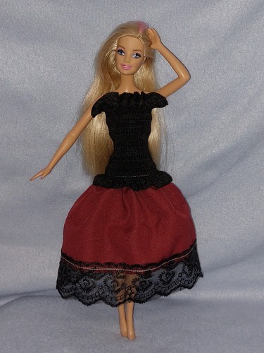 Barbie kleid bordeaux - kleid,