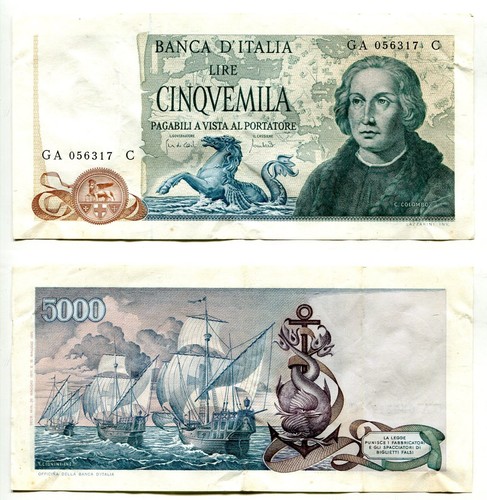 5000 lire italien 1971 - lire, 20.5.1971