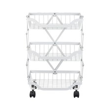 Küchenregal 3-stöckig weiß - Aufbewahrungsregal Gemüse, Obst, Küchenutensilien