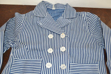 DDR Fleischerjacke Metzger-Jacke gestreift für Kinder Maße im Text! SELTEN!!