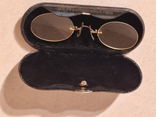 Antike vintage Zwicker Kneifer Nickelbrille Aufsetzbrille Binokel Optiker Brille