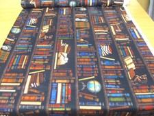 Buch Bücher  grab bag   Book  Regal    Baumwolle Patchworkstoff  QT    50x110cm