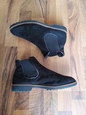 Stiefeletten, Chelsea Boots, schwarz, Gr. 38, Wildlederimitat, top!