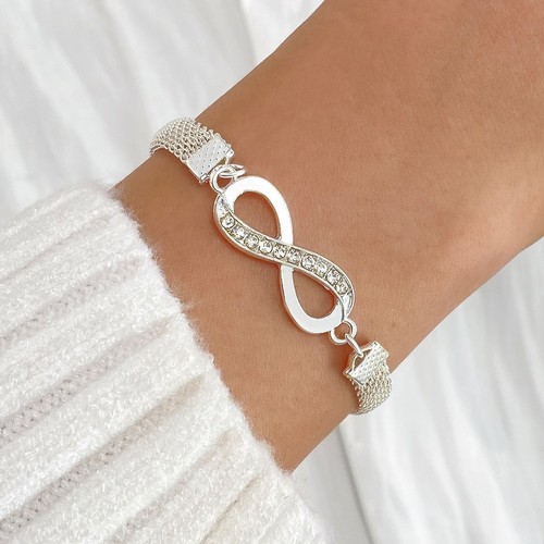 Damen armband silber infinity - silber,