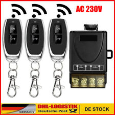 Funkschalter mit Fernbedienung 230V AC 2000W 433MHz Wireless Licht Schalter DE