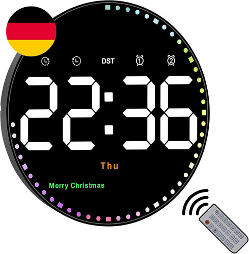 Wanduhr digital groß mit - 10",