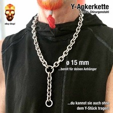 Y-Halskette Ankerkette 15 mm  Edelstahl - Biker Panzerkette Herren Königskette