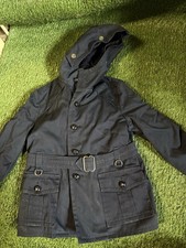 Dunkelblauer Kinder Winter Mantel Zoeppritz Warmflor gefüttert Kapuze Größe 110?