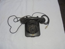 Telefon Posttelefon Saba W48 m.T.  Wählscheibe Bakelit schwarz 50/60er antik