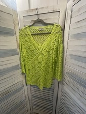 TREDY HÄKELPULLI LIME GR.2 NEU??