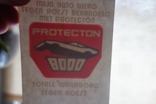 Alter Aufkleber Rostschutz Unterbodenschutz BODO Protecton Niederlande (Scheibe)