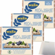 Wasa Milch Joghurt Knäckebrot 3er Pack 3x230g Packung + usy Block