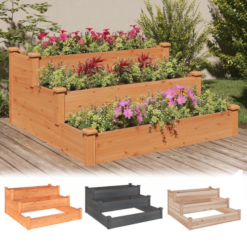 Hochbeet massivholz mit etagen - hochbeet,