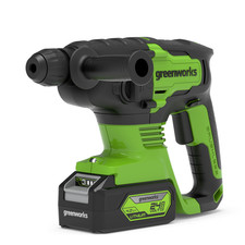 24V Akku Bohrhammer SDS 2J Greenworks GD24SDS2K4 mit 4Ah Batterie und Ladegerät