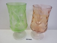 2x Deko Gläser Pressglas 1x