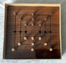 Mühle Spiel Holz - vintage -  Holz Steckspiel - Strategy - in OVP