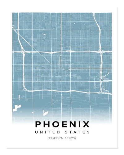 Phoenix stadtplan wandkunst - stadtplan,