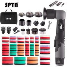 SPTA Akku Poliermaschine Auto Exzenter Polierer Maschine Satz mit 12V Batterie