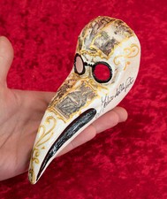 Maske Doktor Der Peste Noire Miniatur - Weiß - Tarot - Fasching Venedig- 1027