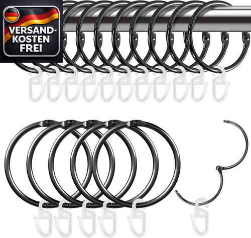 Gardinenringe set mit haken - gardinenringe,