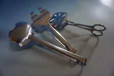 3 Servierzangen Edelstahl Gebäckzange Spargelzange Eierzange teils WMF (F23-1559