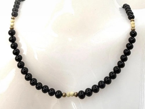 Vintage onyx collier 41cm - vintage, –