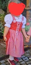 Mädchen Dirndl Gr. 116 , 3 teilig, Rot,  von Isar Trachten ,