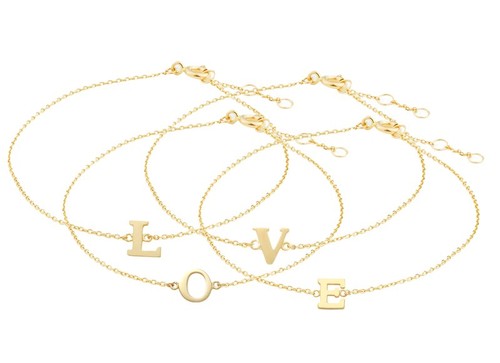 Buchstaben armband 585 gold - armband,