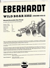 Dokument, Reklameblatt englisch, Gebrüder Eberhardt, Pflug Fabrik Ulm D., ca1955