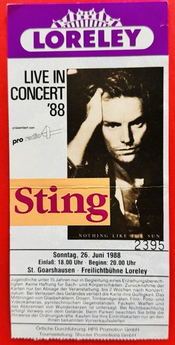 Sting live concert 88 - ‘,