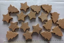 Tischdeko Holz Natur Tannenbaum u. Stern