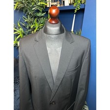 Hugo Boss Schwarz Blazer Sakko Herren Nadelstreifen Aamon/Hago Größe 52 GB US 42R