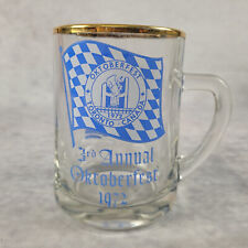alte Bierkrug 1972 Oktoberfest Toronto  Canada 0,4 Liter Glaskrug Goldrand
