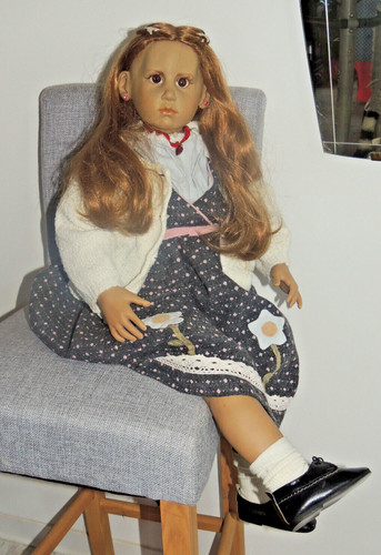 Puppe von günzel 76cm aus - puppe,