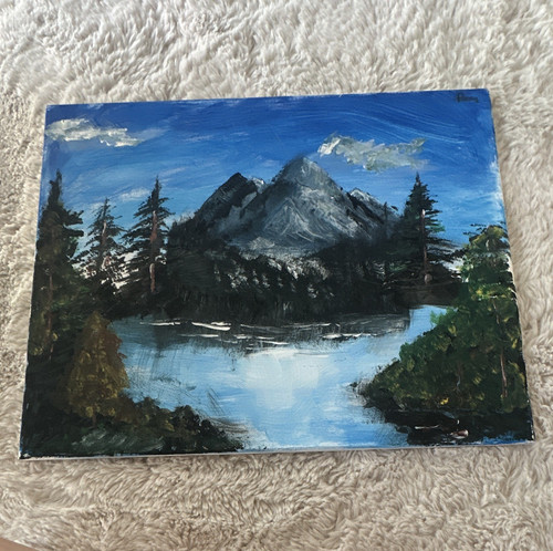 Selbst gemalte landschaft - gemalte,