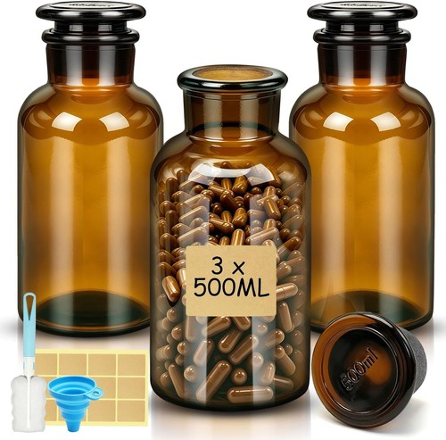 Apothekerflasche glas 500ml - glas,