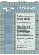 August Thyssen Hütte 1967 Duisburg Hamborn Eschweiler Mülheim Krupp 100 DM Essen