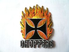 Choppers Eiserne Kreuz Patch Aufnäher Aufbügler Biker Iron Cross Old School