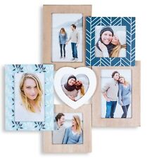 Bilderrahmen Holz Herz 6 Fotos