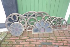 Historischer 7er Satz halbrunde und runde Fenster aus sächsischer Villa um 1850