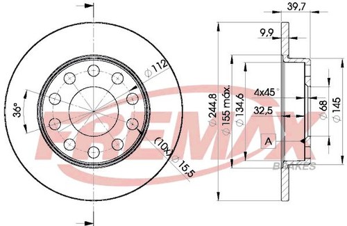Bremsscheiben für audi b3 - 80,