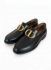 Handgefertigte formelle schwarze Herren-Mokassin, elegante Leder Büro-Slipper für Herren