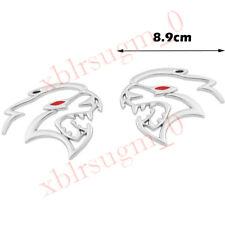 Ein Paar Für Dodge Silber Auto Hellcat Emblem Metall Side Abzeichen Aufkleber