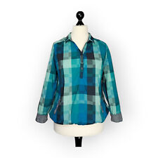 Cecil Bluse L 40 petrol türkis Langarm Shirt Baumwolle Oberteil Hemd Tunika