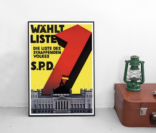 Poster wählt spd - liste, des